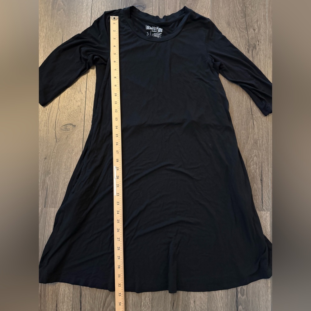 Latched Mama Maternity Pregnancy Postpartum Nursing Dress Size Small Black - Picture 4 of 5